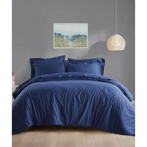 Clean Spaces Antimicrobial 7-Pc. King Comforter Set Vintage Indigo - NWT $195